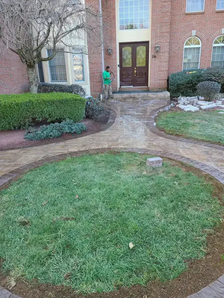 Circular Paver Driveway Design Monmouth County NJ