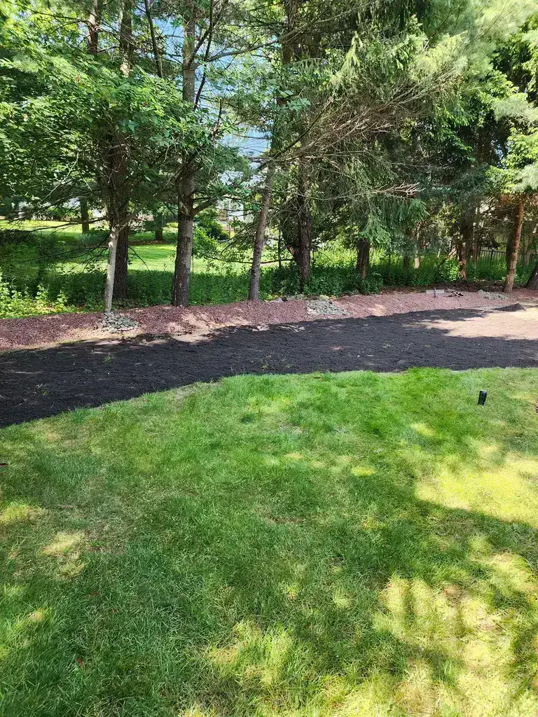 Curved Landscape Edging Mulch Monmouth County NJ