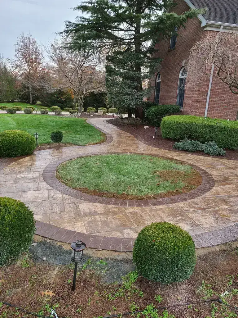 Elegant front yard after